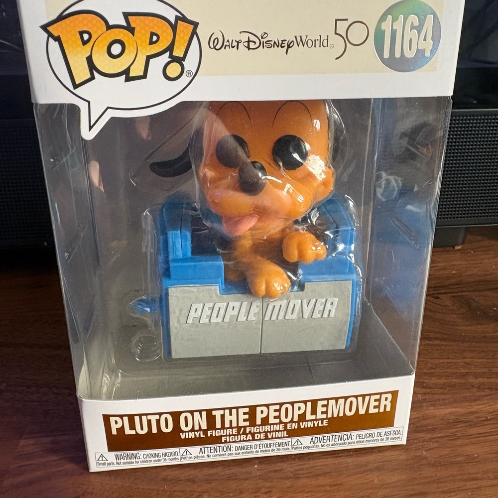 Disney Pluto PeopleMover Vinyl Figure - Orange and Blue
